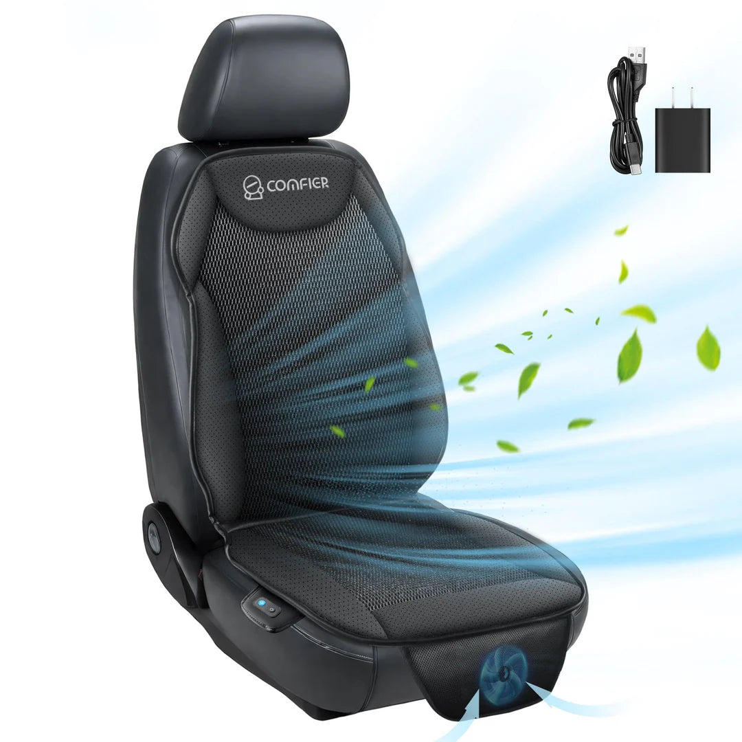 Cooling Car Seat Cover Cushion for Car Front Seats, Black 12V Car Seat Cooling